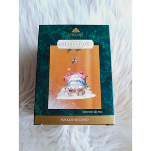 Dayspring vtg 2003 Christmas tree Ornament For God so loved christian
